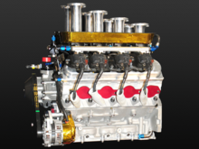 This is a photo of GM's current Daytona Prototype engine, my engine will use the exact same Kinsler fuel injection set up but with larger 2.375 throttle bodies