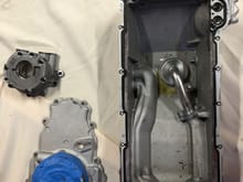 Z06 Corvette Dry sump oil pan, oil pump and front cover