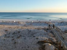 The view of the Gulf from our motel balcony in Ft Walton Beach