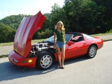 91 corvette and wife