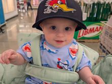 Barrett sporting a new Mr. Horsepower hat we picked up last time at Summit Racing in Arlington.