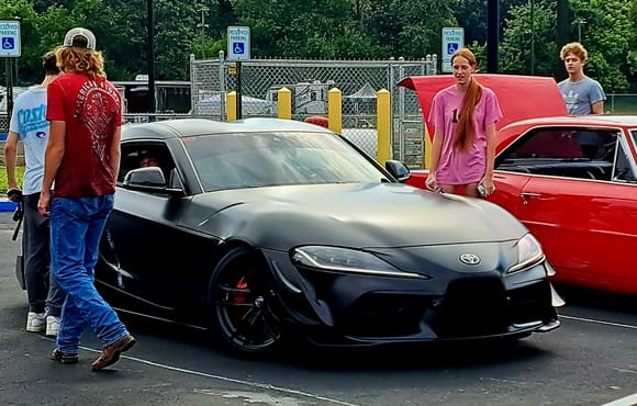 Toyota Supra in the house. The 13 to 20 year olds lavished attention on the car. The over ~21 year didn't pay it much attention. 