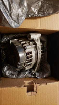 I ordered a new Powermaster 220 amp alternator; got this old POS instead. Classic Amazon. 