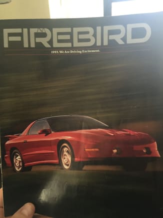 And the sales Brochure to the new Firebird.