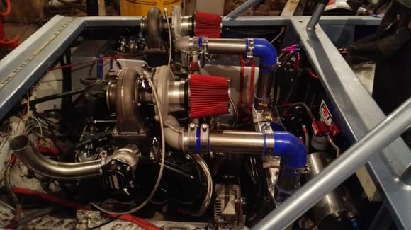 Its been a crazy 3 days working on installing engine with a mate who set it all up , but its in and almost ready for wiring next week