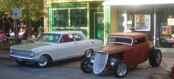 cruise nite, my nova and my dads coupe