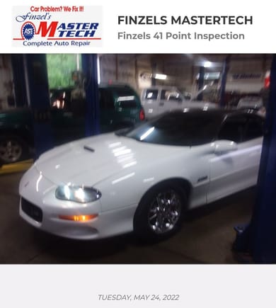 Woot! 02 Z28, w/260,000 passed the courtesy safety & mechanical inspections!