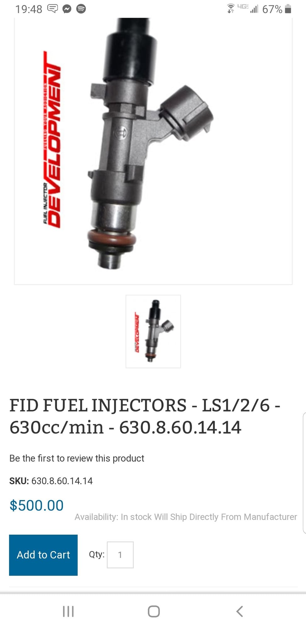  - FID 630cc injectors - Bristol, TN 37620, United States