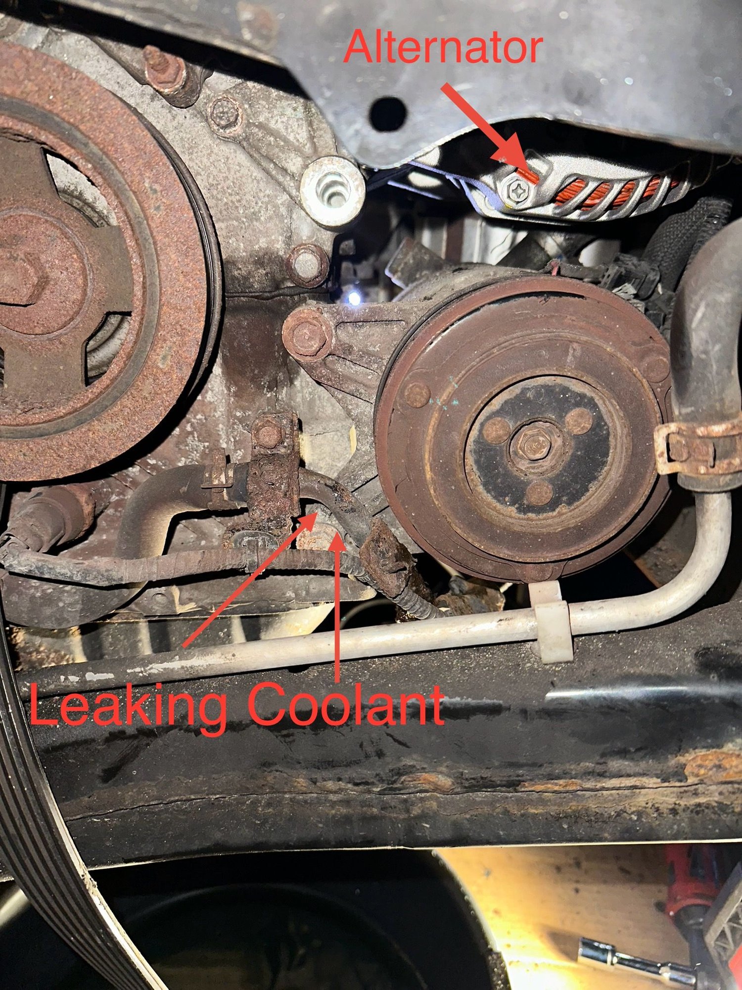 Picture from Passenger side wheel well. 
