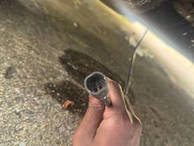 the cable is coming from right behind oil pan i think