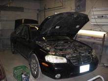 In the shop about to begin work