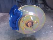 front brembo with blue cali and pads
