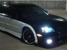 Blacked out housings and cleared blinkers w/black grille