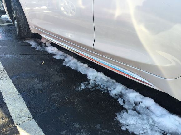 Newly installed side chrome skirts installed in February 2018.