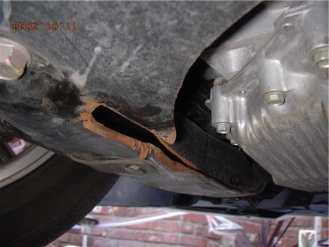 looking from center to front driver tire