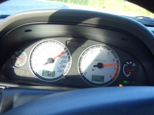Testing top speed in 4th gear ...