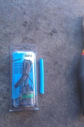 side by side for length of heat-shrink needed