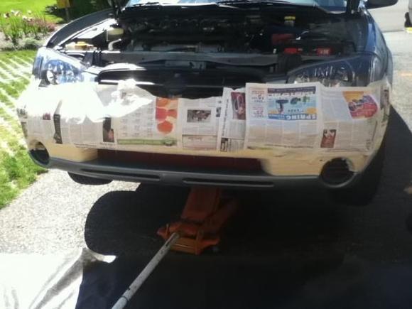 Getting ready to paint the lip