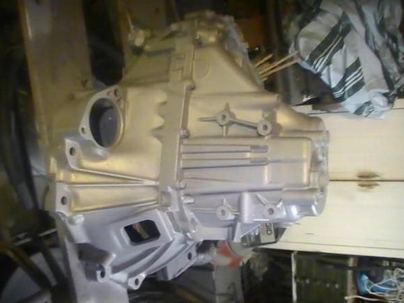 almost there for my tranny swap auto to 5spd painted and all that