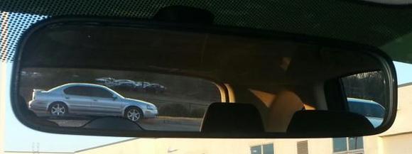 Rearview mirror shot!