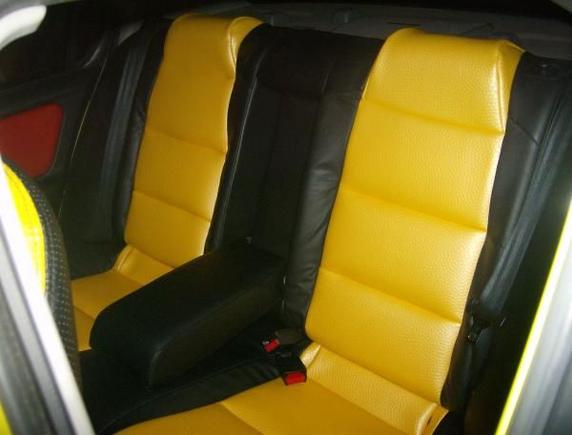 Custom Yellow Vinyl in rear