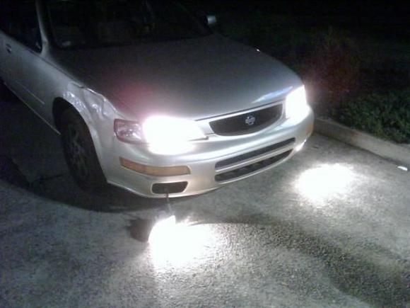 This is what happens when a Raccoon Meets a 95 Maximas Fog Light at 45mph...This is of course after I find a nicely priced mirror and Cornering Lamp...