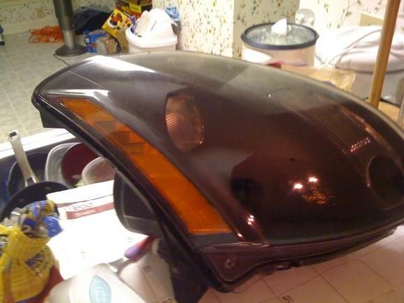 Krylon Ultra Flat Black spray paint and a couple hours i should have spent cleaning the house... lol