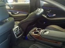 Rear seating 2014 s class