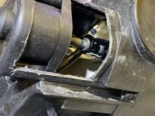 Cut out this part of the headlight.
MAKE sure not to cut too deep at the top where the motor is located