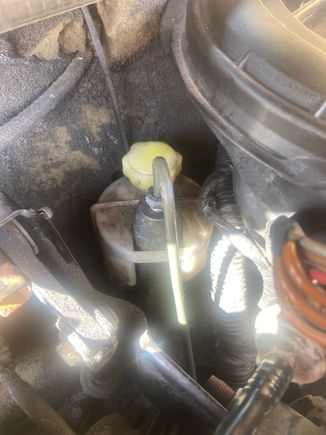 Photo of the clutch master cylinder. 