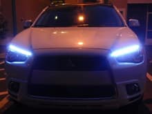 Lightning Eyes at night w/o headlights.
(LEDs look brighter than they actually are.)