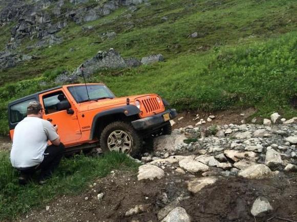 are trail friends in there jeep that we travel with