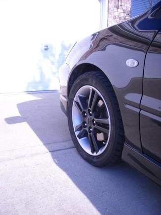 Wheels painted. Just until I figure out which wheels I really want to get.