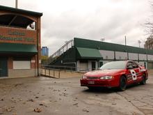 The Red Bud Chevy of Juniorcar Near the Lambatt Memorial Park