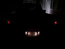 blacked out tails at night no brakes...yeah bit too dark