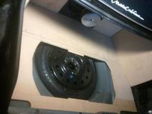 Cutout for spare tire removal