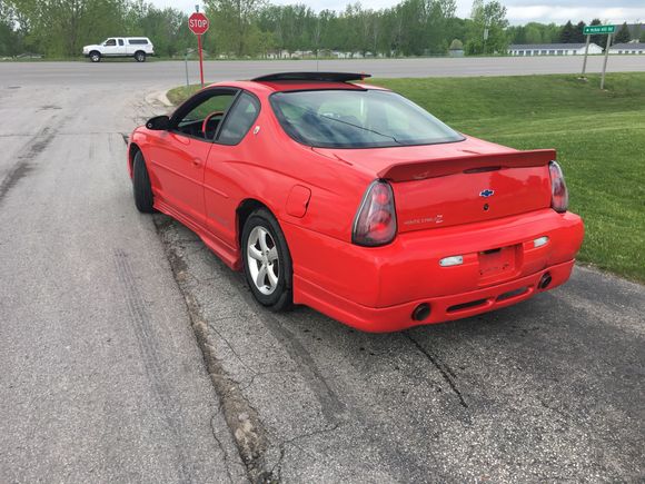 2000 Monte Carlo. Rear of new Monte. Already did a cat back straight pipe on it. 123,930 on the odometer.