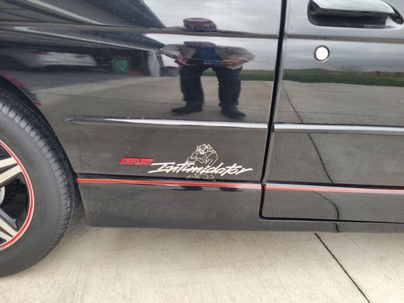 On the side of the car I got the intimidator emblems and now I got the Taz emblem on there too