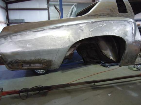 Right rear quarter panel still needs a little bit of work