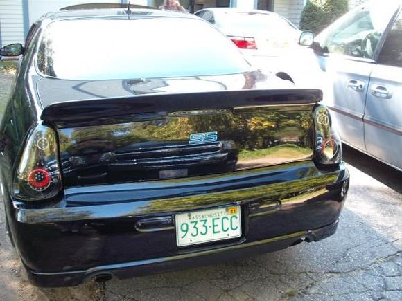 rear end black tail lights black 3rd brake light blacked out reverse lights