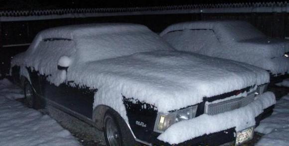 Nothin' like a White Christmas to put your car in the cold.