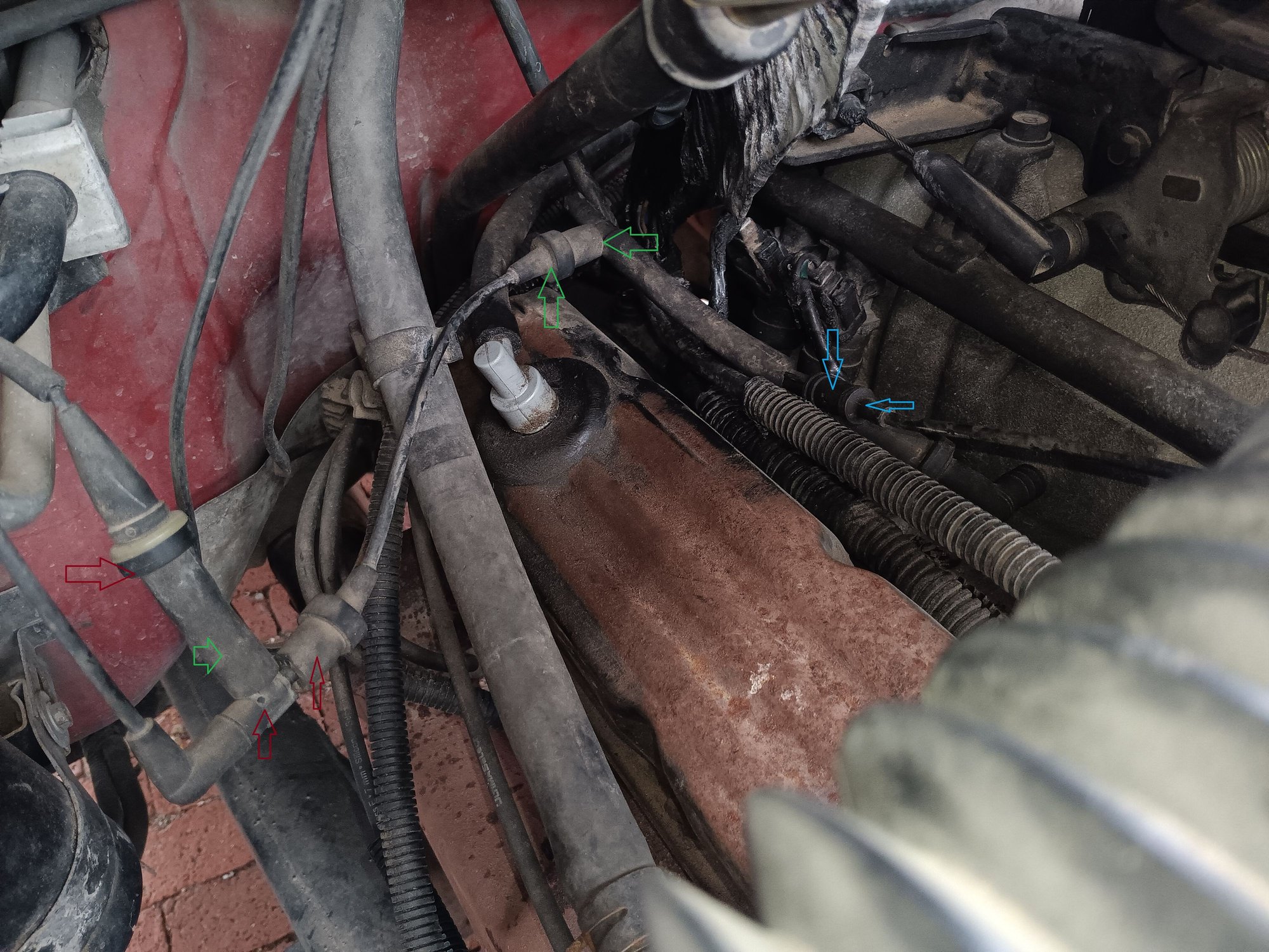 emissions and vacuum hoses and connectors are damaged. I don't understand where they go and more importantly what they are called