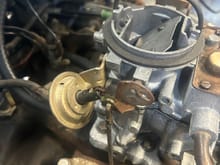Here is the other side of the carb.  Does this also look correct.   One more question.  This Holley carb does not have mixture screws on the front?  Is that common?  My issue I’m having is it will idle fine but when you hit the gas it bogs down, sometimes even dies before it produces power.   