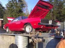 I had to swap headers... because all those years standing still... there where rust holes in them... O.O..