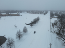 Yesterday in Bartlett, my neighborhood is on the right side of the picture.