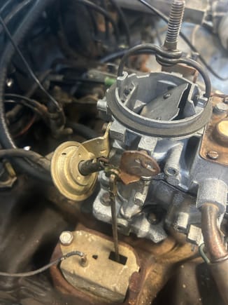 Here is the other side of the carb.  Does this also look correct.   One more question.  This Holley carb does not have mixture screws on the front?  Is that common?  My issue I’m having is it will idle fine but when you hit the gas it bogs down, sometimes even dies before it produces power.   