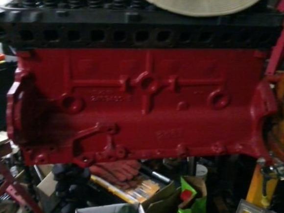 early six block,  notice the three freeze plugs for this