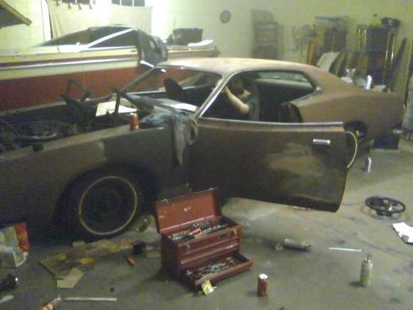 Chris testing all the wiring and prepping for center console install