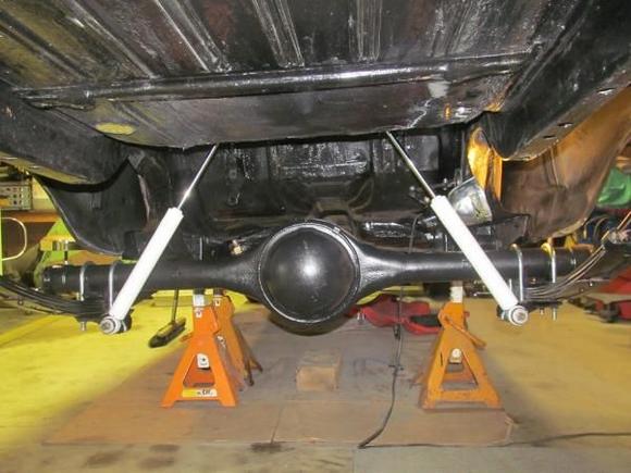 axle all cleaned and painted, new drag shocks.
