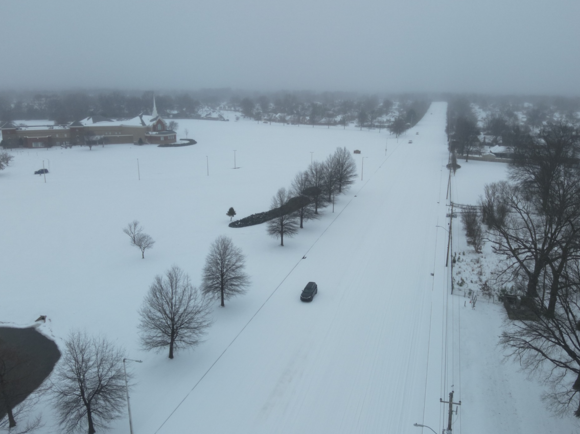 Yesterday in Bartlett, my neighborhood is on the right side of the picture.